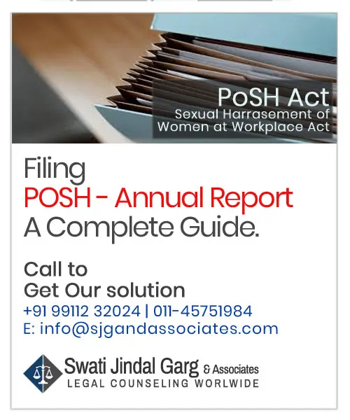 Filling POSH Annual Report - SJG & Associates Law Firm In Delhi India